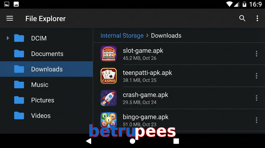 Main screen of Betrupees gameapk page for PK players
